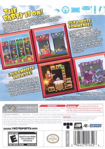 
Tetris Party Deluxe | Wii | back cover 1