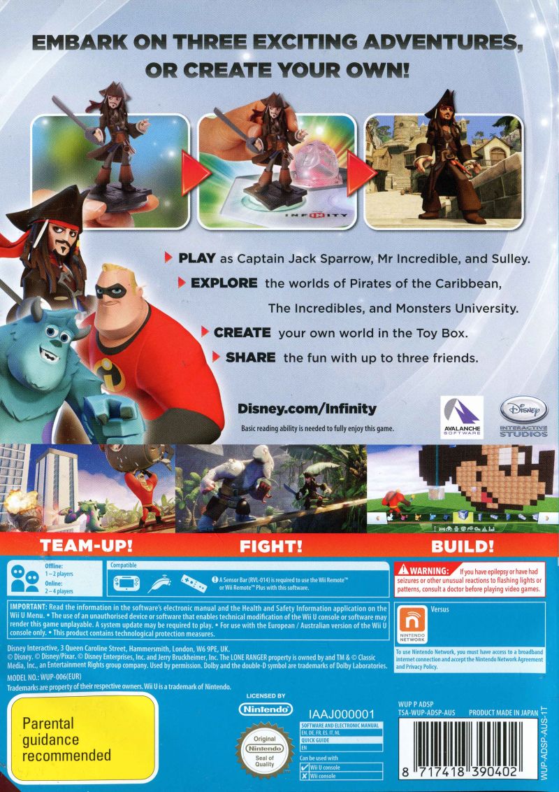 Disney Infinity | Wii | back cover 1