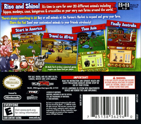 
My Farm Around the World | Nintendo DS | back cover 1