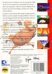 
The Lion King | Genesis | back cover 1
