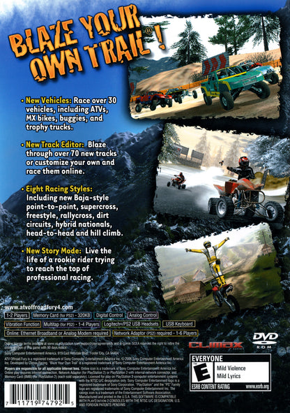
ATV Offroad Fury 4 | PlayStation 2 | back cover 1 | Region: North America | Source: LaunchBox