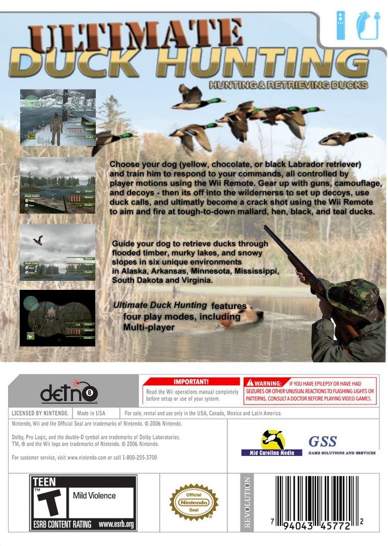 
Ultimate Duck Hunting | Wii | back cover 1