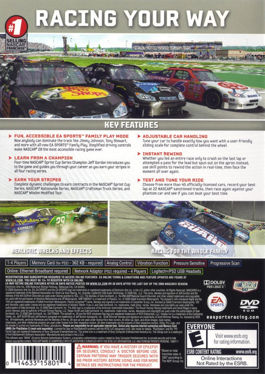 
NASCAR 09 | PlayStation 2 | back cover 1 | Region: North America | Source: LaunchBox