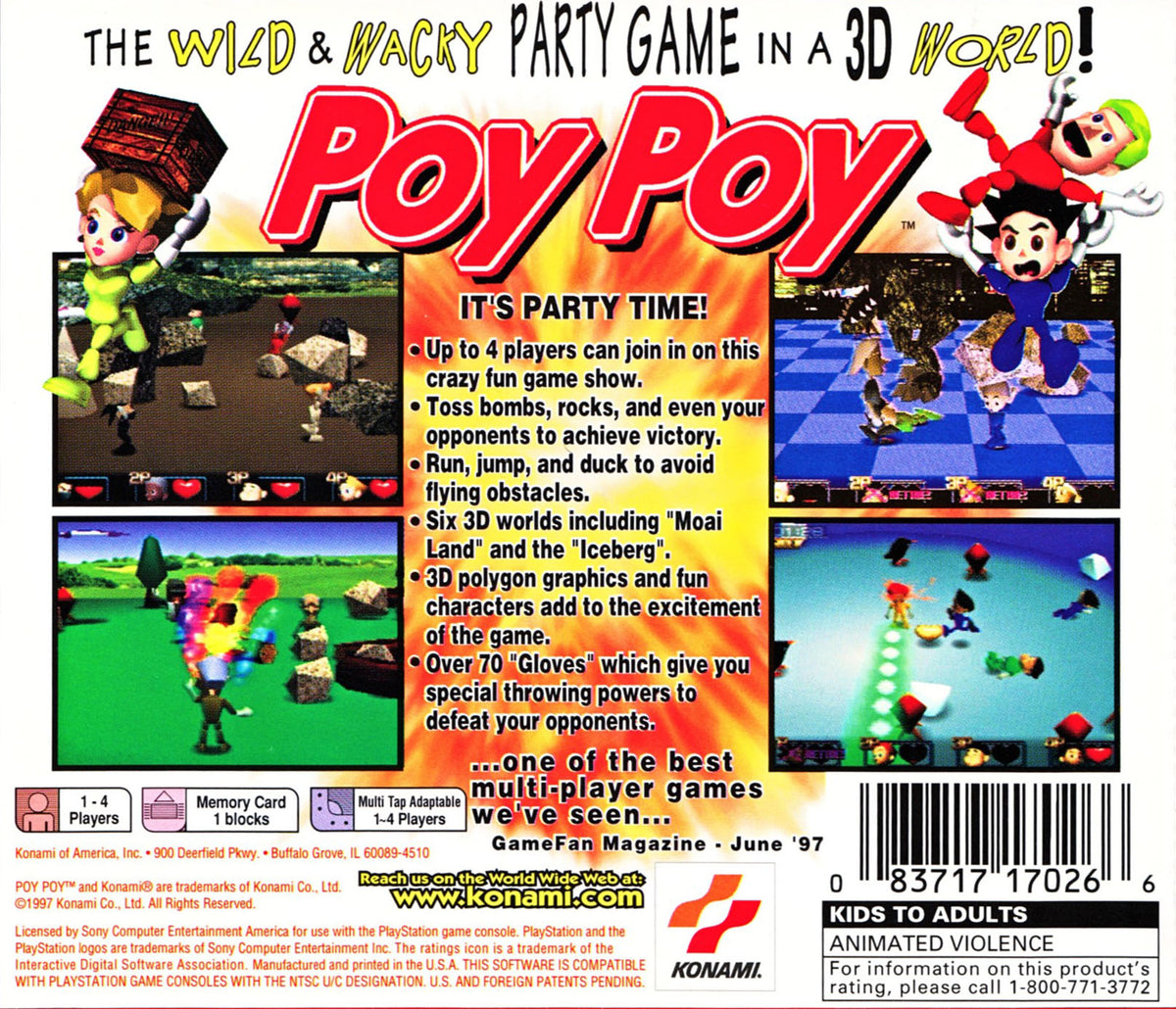 
Poy Poy | PlayStation | back cover 1