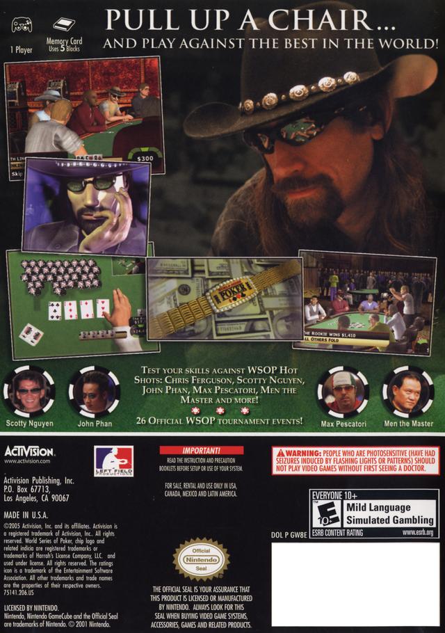 
World Series of Poker | GameCube | back cover 1 | Region: North America | Source: LaunchBox