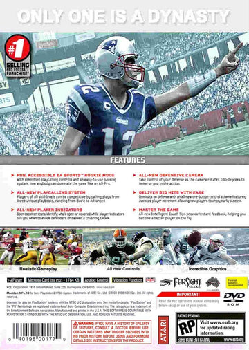 
Madden NFL 10 | PlayStation 2 | back cover 1