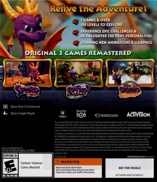 
Spyro: Reignited Trilogy | Xbox One | back cover 1