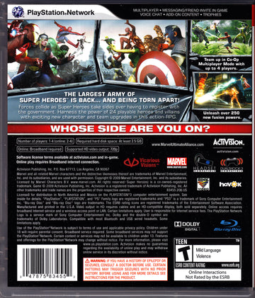 
Marvel Ultimate Alliance 2 | PlayStation 3 | back cover 1 | Region: North America | Source: LaunchBox