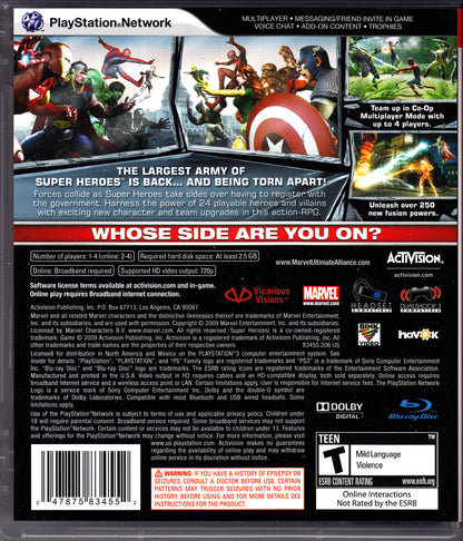 
Marvel Ultimate Alliance 2 | PlayStation 3 | back cover 1 | Region: North America | Source: LaunchBox