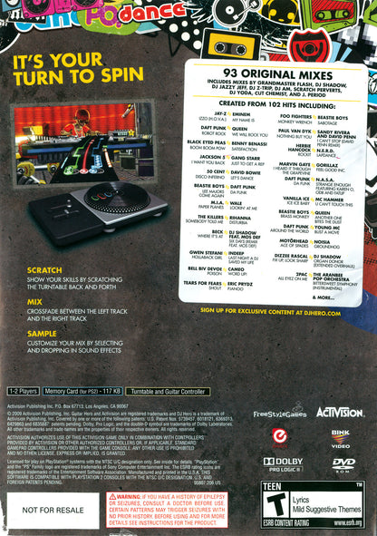 
DJ Hero | PlayStation 2 | back cover 1 | Region: North America | Source: LaunchBox