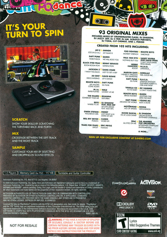 
DJ Hero | PlayStation 2 | back cover 1 | Region: North America | Source: LaunchBox