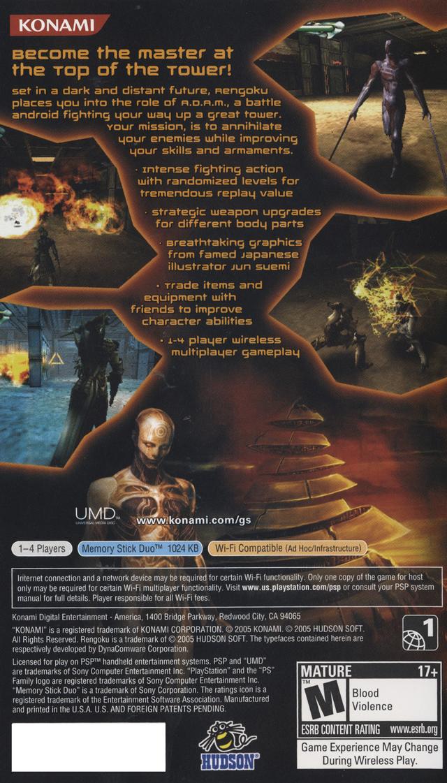 
Rengoku: The Tower of Purgatory | PSP | back cover 1