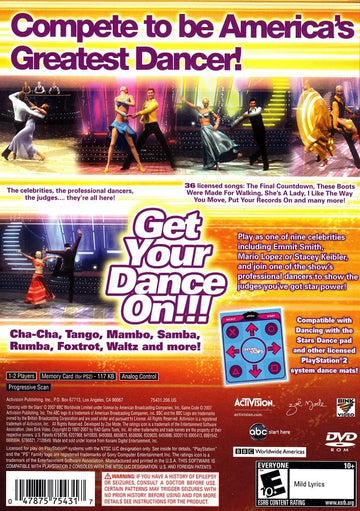 
Dancing With the Stars | PlayStation 2 | back cover 1 | Region: North America | Source: LaunchBox
