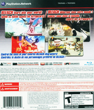 
Bleach: Soul Resurrección | PlayStation 3 | back cover 1