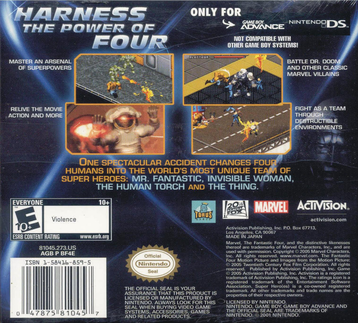 
Fantastic 4 | Game Boy Advance | back cover 1