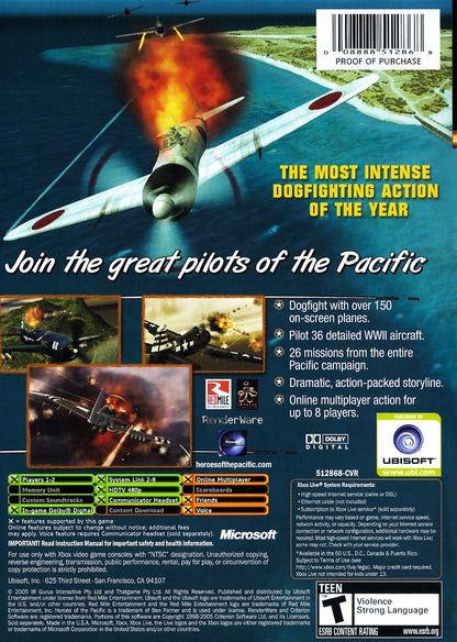 
Heroes of the Pacific | Xbox | back cover 1 | Region: North America | Source: LaunchBox