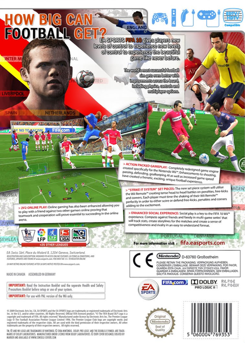 
FIFA Soccer 10 | Wii | back cover 1