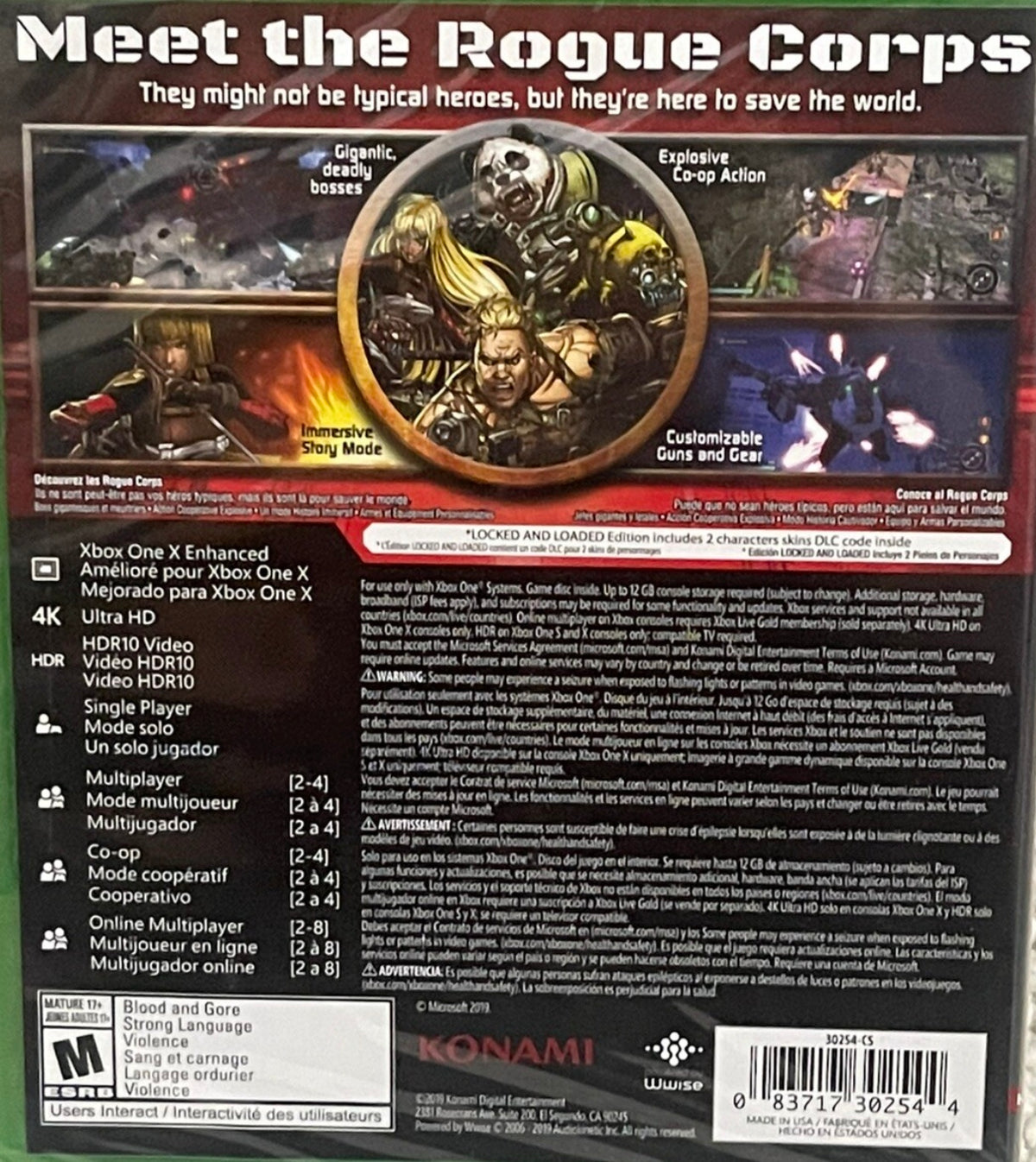 
Contra: Rogue Corps | Xbox One | back cover 1