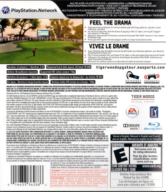 
Tiger Woods PGA Tour 10 | PlayStation 3 | back cover 1 | Region: North America | Source: LaunchBox
