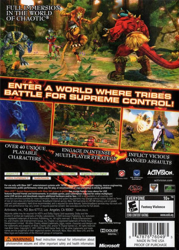 
Chaotic: Shadow Warriors | Xbox 360 | back cover 1 | Region: North America | Source: LaunchBox