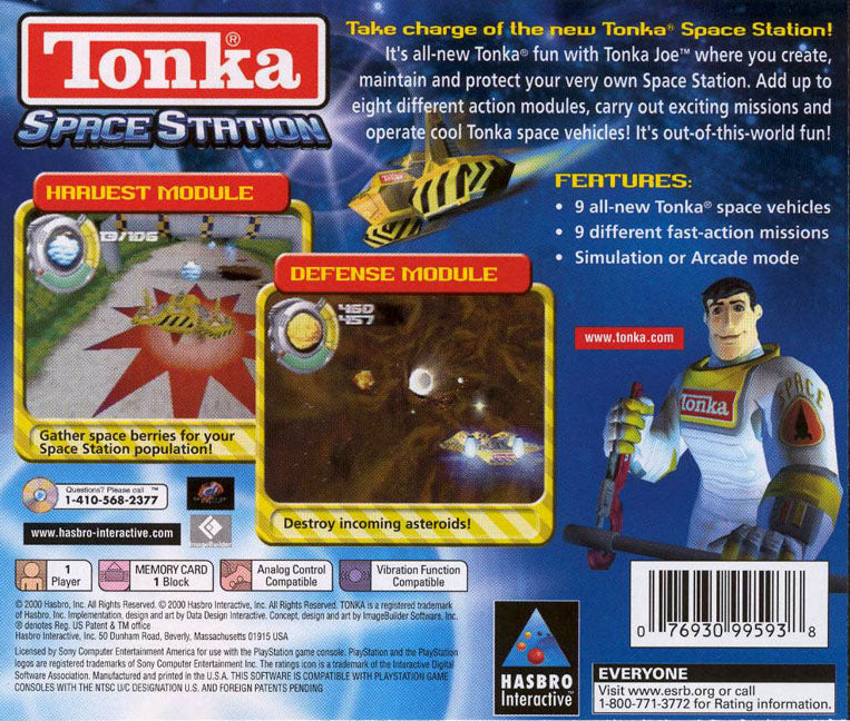 
Tonka Space Station | PlayStation | back cover 1 | Region: North America | Source: LaunchBox