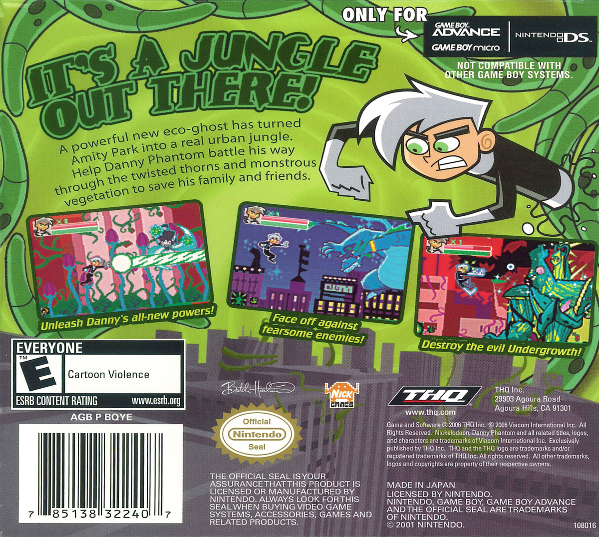 Danny Phantom: Urban Jungle | Game Boy Advance | back cover 1