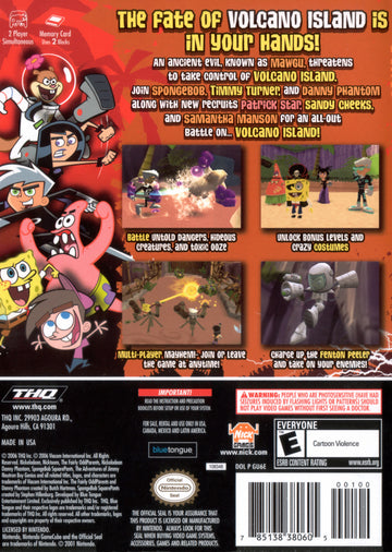 
Nicktoons: Battle for Volcano Island | GameCube | back cover 1
