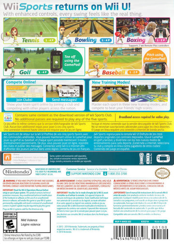 
Wii Sports Club | Wii U | back cover 1