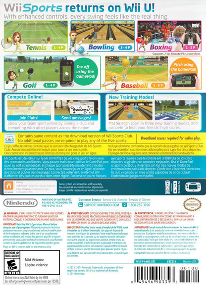 
Wii Sports Club | Wii U | back cover 1