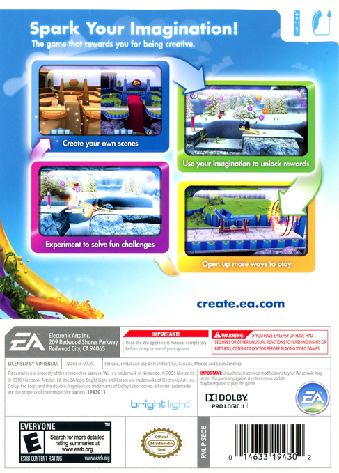 
Create | Wii | back cover 1