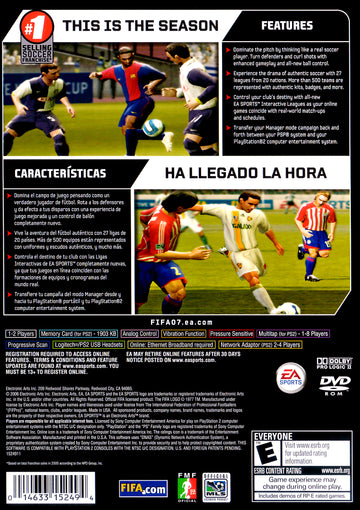 
FIFA Soccer 07 | PlayStation 2 | back cover 1