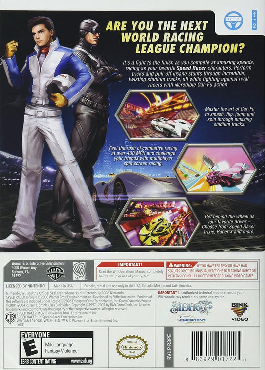 
Speed Racer: The Videogame | Wii | back cover 1
