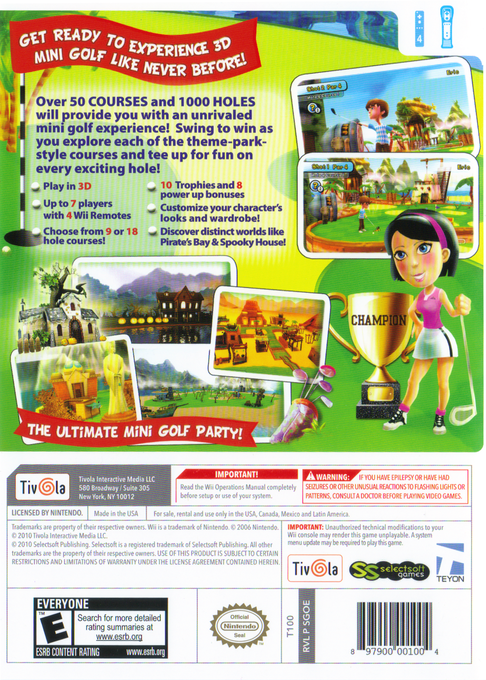 
Mini Golf Resort | Wii | back cover 1