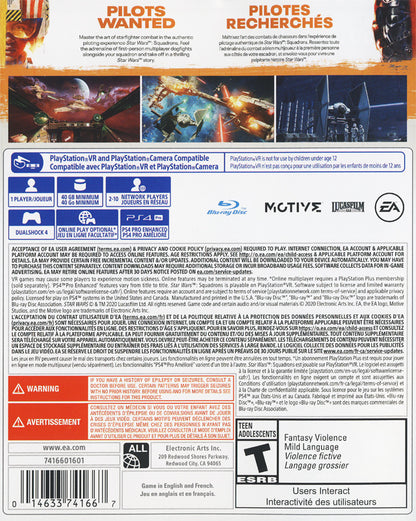 
Star Wars: Squadrons | PlayStation 4 | back cover 1