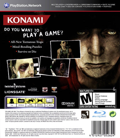 
Saw II: Flesh & Blood | PlayStation 3 | back cover 1
