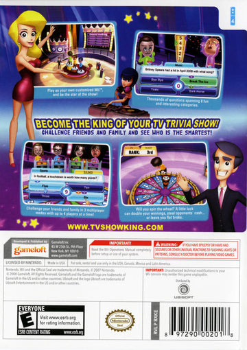 
TV Show King Party | Wii | back cover 1