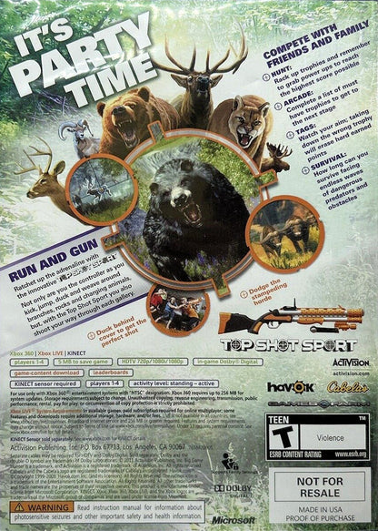 
Cabela's Big Game Hunter: Hunting Party | Xbox 360 | back cover 1