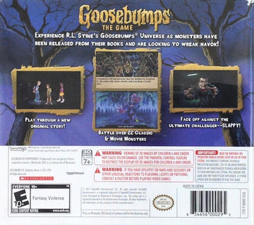 
Goosebumps: The Game | Nintendo 3DS | back cover 1