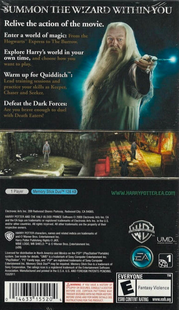 
Harry Potter and the Half-Blood Prince | Nintendo DS | back cover 1