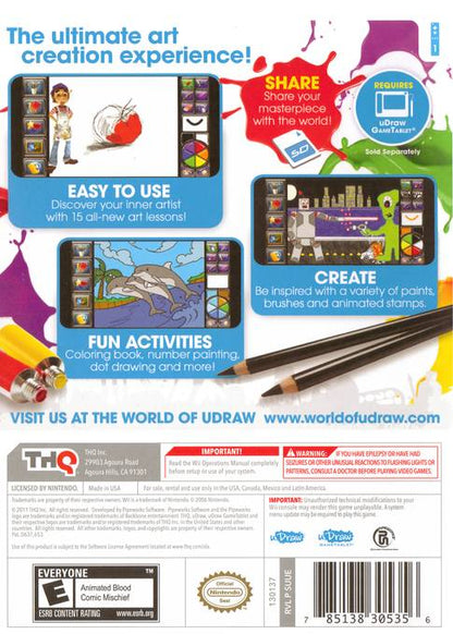 
uDraw Studio: Instant Artist | Wii | back cover 1