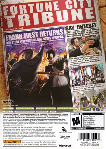 
Dead Rising 2: Off the Record | Xbox 360 | back cover 1