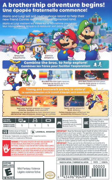 
Mario & Luigi: Brothership | Nintendo Switch | back cover 1