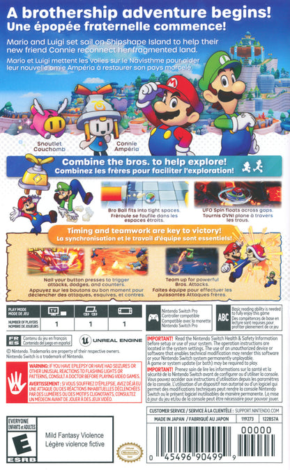 
Mario & Luigi: Brothership | Nintendo Switch | back cover 1
