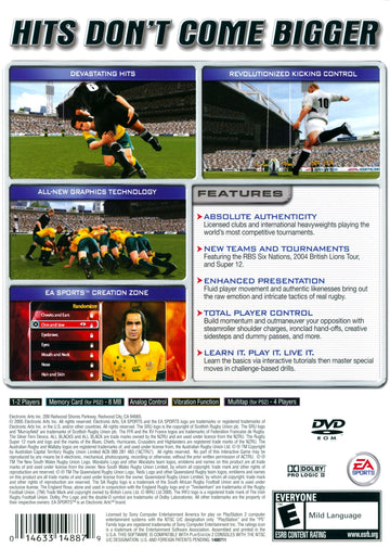 
Rugby 2005 | PlayStation 2 | back cover 1 | Region: North America | Source: LaunchBox