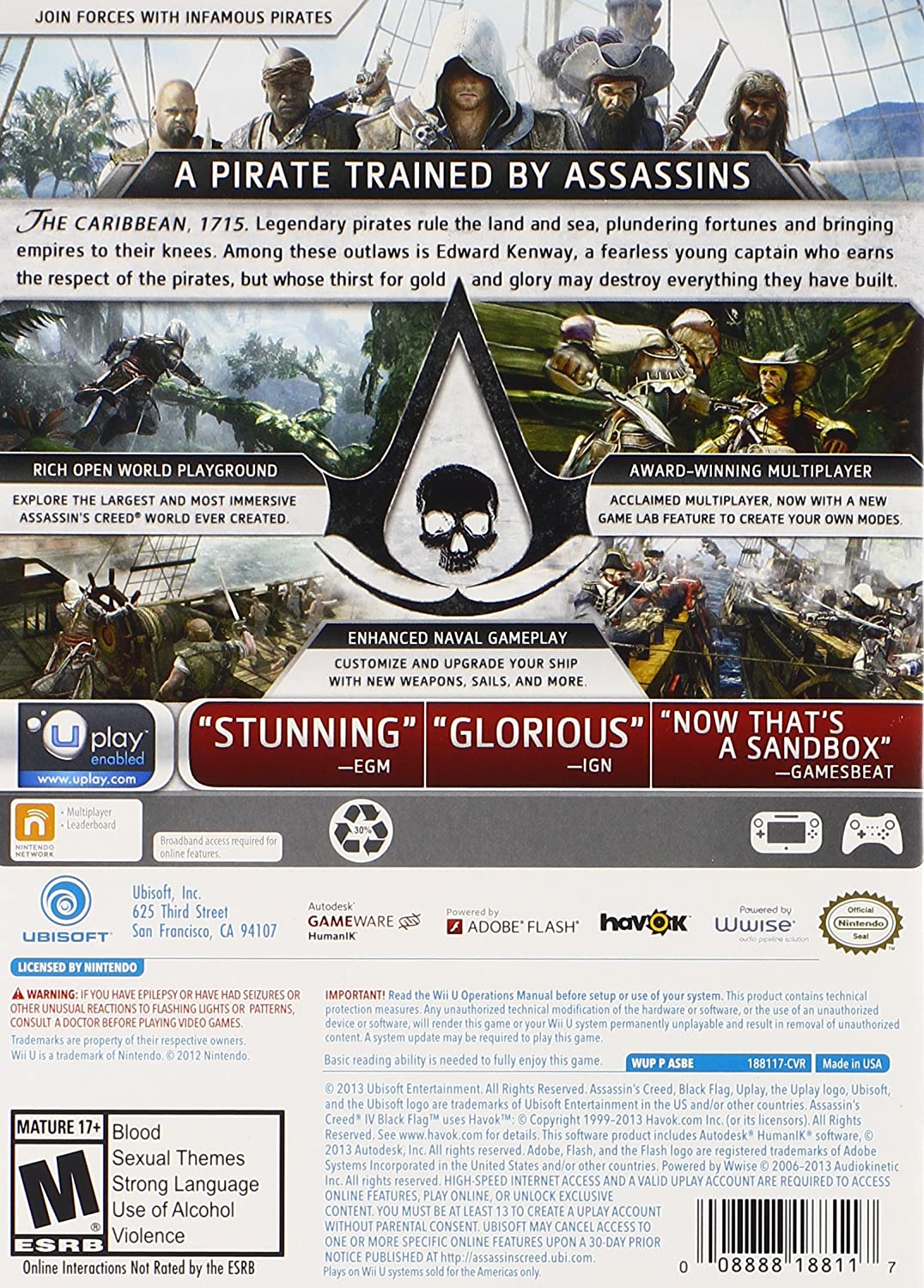 
Assassin's Creed IV: Black Flag | Wii U | back cover 1