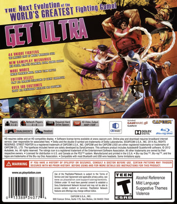 
Ultra Street Fighter IV | PlayStation 3 | back cover 1