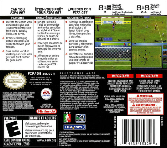 
FIFA Soccer 08 | Nintendo DS | back cover 1