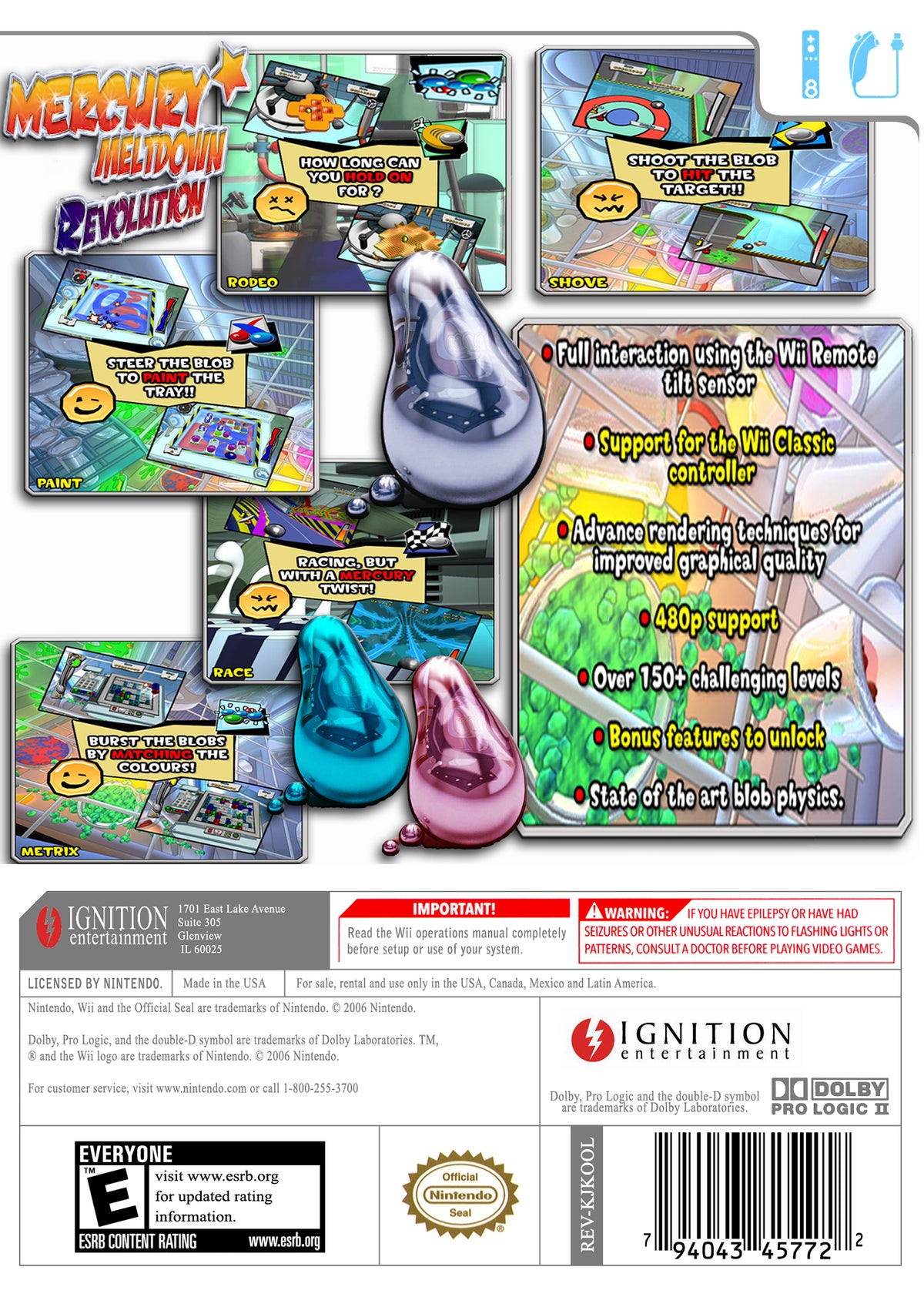 
Mercury Meltdown Revolution | Wii | back cover 1 | Region: North America | Source: LaunchBox