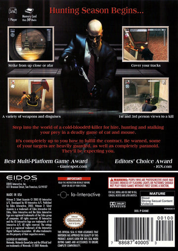 
Hitman 2: Silent Assassin | GameCube | back cover 1