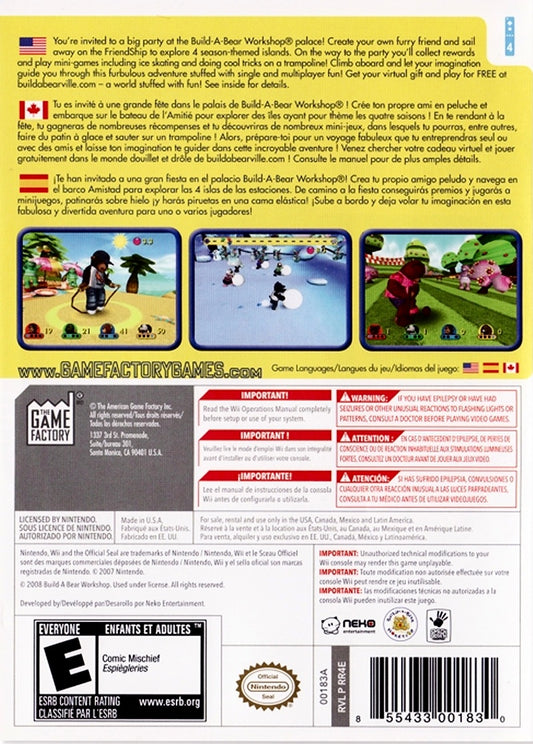
Build-A-Bear Workshop: A Friend Fur All Seasons | Wii | back cover 1